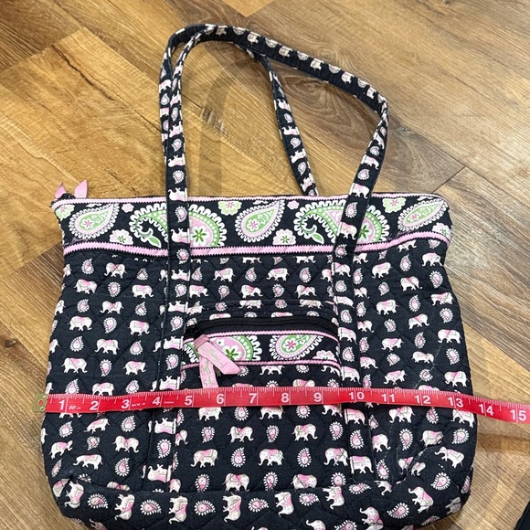 Vera Bradley “Pink Elephant” Villager Shoulder/Tote Bag - Picture 9 of 17